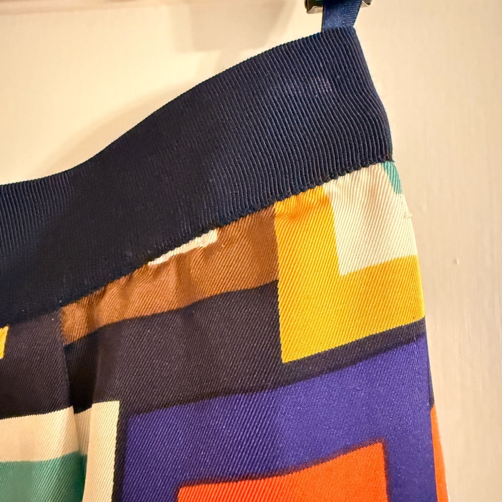 Kate Spade silk Multicolor Geometric A-Line Skirt - Picture 2 of 6